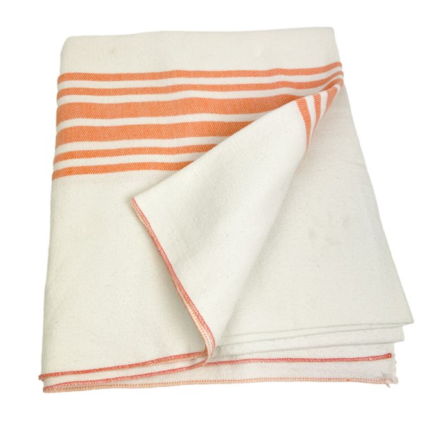 Vintage flonellagen med orange striber