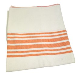 Vintage flonellagen med orange striber