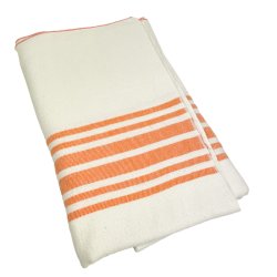 Vintage flonellagen med orange striber
