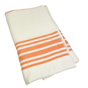 Vintage flonellagen med orange striber