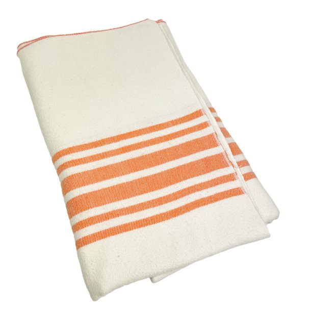 Vintage flonellagen med orange striber