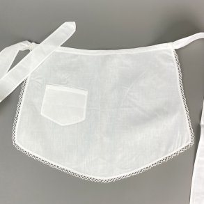 Hvidt vintage serveringsforkl�de