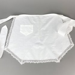 Hvidt vintage serveringsforkl�de