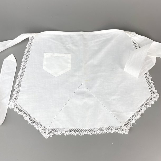 Hvidt vintage serveringsforkl�de