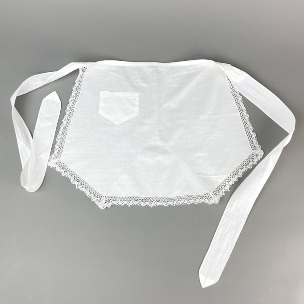 Hvidt vintage serveringsforkl�de