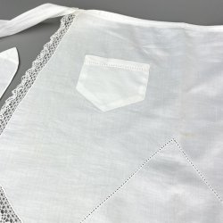 Hvidt vintage serveringsforkl�de