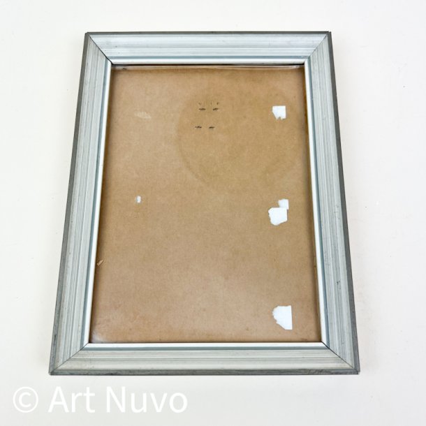 Smal s�lvfarvet vintage fotoramme