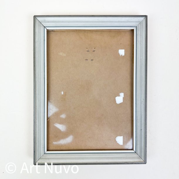 Smal s�lvfarvet vintage fotoramme