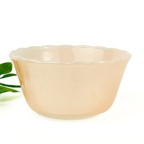 Kleine vintage rosa Glasschale