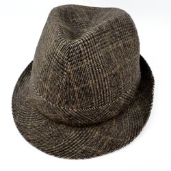Brun vintage fedora str. 58