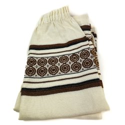 Retro-Kchengardin  4 Teile, Braun gemustert