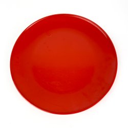 Retro roter Rosti Teller