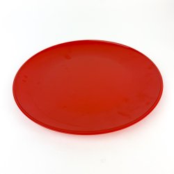 Retro roter Rosti Teller