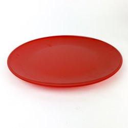 Retro roter Rosti Teller