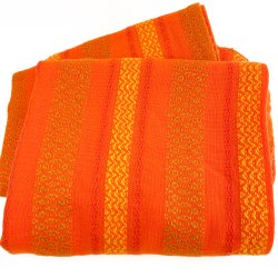 Retro-Vorhang in Orange und Gelb  zwei Bahnen