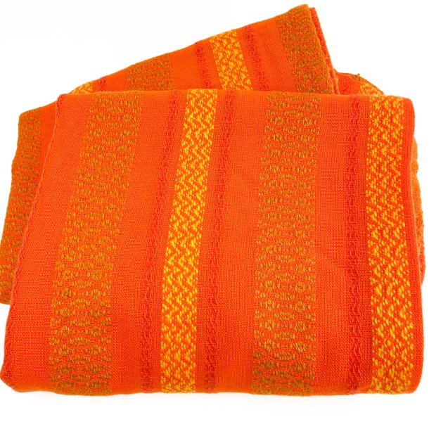 Retro-Vorhang in Orange und Gelb  zwei Bahnen