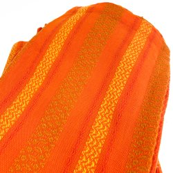 Retro-Vorhang in Orange und Gelb  zwei Bahnen