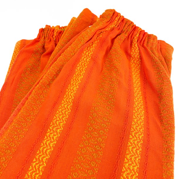 Retro-Vorhang in Orange und Gelb  zwei Bahnen