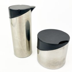 Royal Copenhagen Milchgieer und Zuckerdose aus Stahl  Jrgen Mller