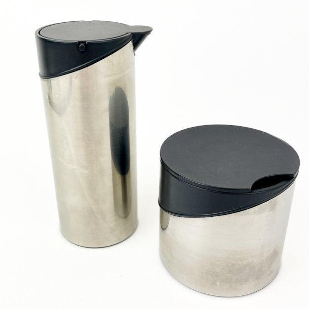 Royal Copenhagen Milchgieer und Zuckerdose aus Stahl  Jrgen Mller