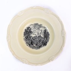 Dyb tallerken - "Scenes after constable"- W.H. Grindley &amp; coltd, England