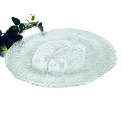 Vintage glasfad med fisk  Pukeberg, Sverige