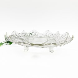 Vintage glasfad med b�lget kant