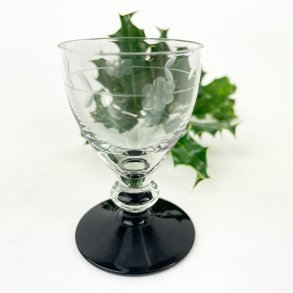 Retro likrglas med sort fod