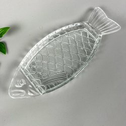 Lille vintage fiskesk�l glas