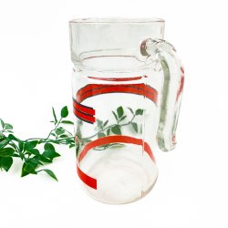 Retro glaskande med rde striber