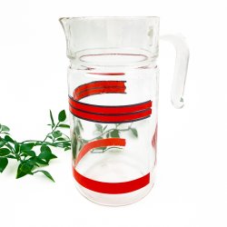 Retro glaskande med rde striber