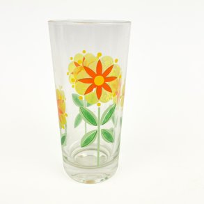 Blomstret retro drikkeglas