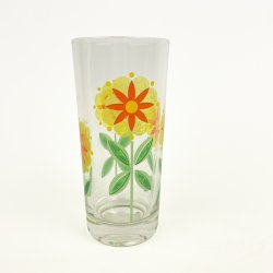Blomstret retro drikkeglas