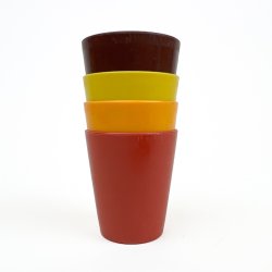 Fire sm� Tupperware retro kopper