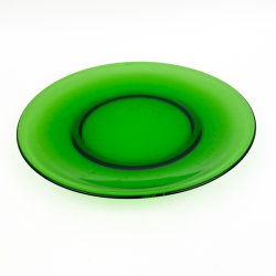 Gr�n retro glastallerken