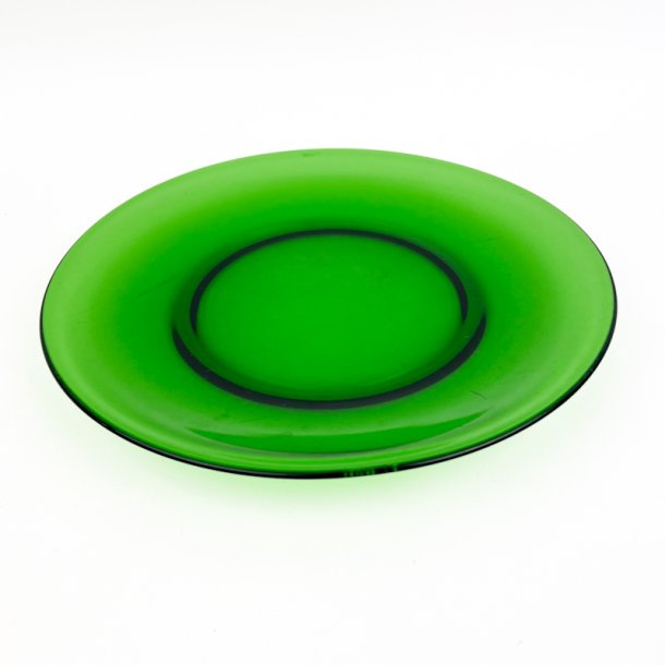 Gr�n retro glastallerken