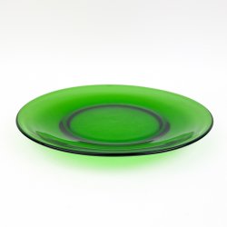 Gr�n retro glastallerken