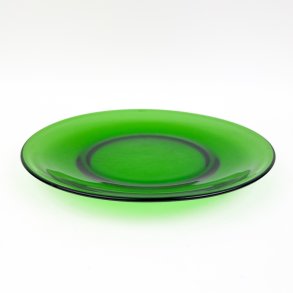 Gr�n retro glastallerken