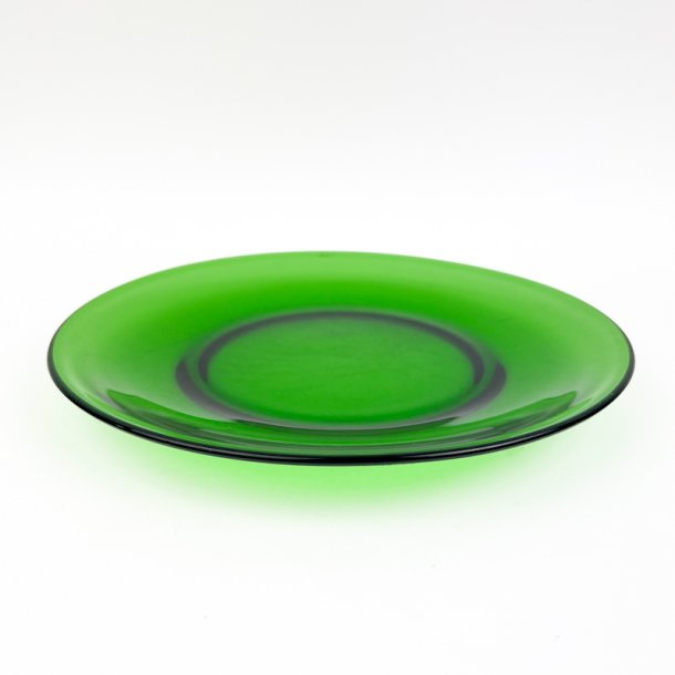 Gr�n retro glastallerken