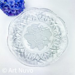 Vintage glasfad med frugtmotiv