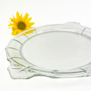 Elegant klart vintage lagkagefad
