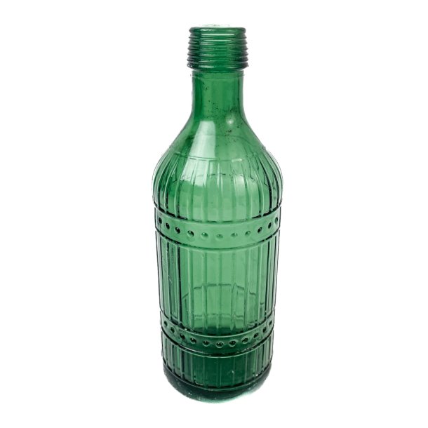 Grn retro glasflaske
