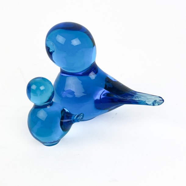 To bl� vintage glasfugle