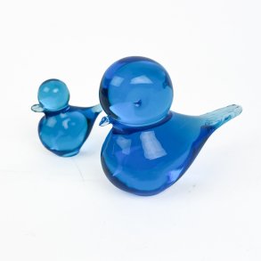 To bl� vintage glasfugle