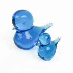 To bl� vintage glasfugle