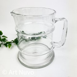 Kraftig vintage glaskande med hank