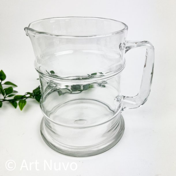 Kraftig vintage glaskande med hank