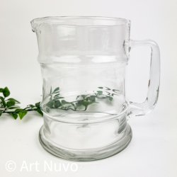 Kraftig vintage glaskande med hank