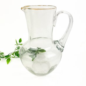 Vintage glaskande med guldkant