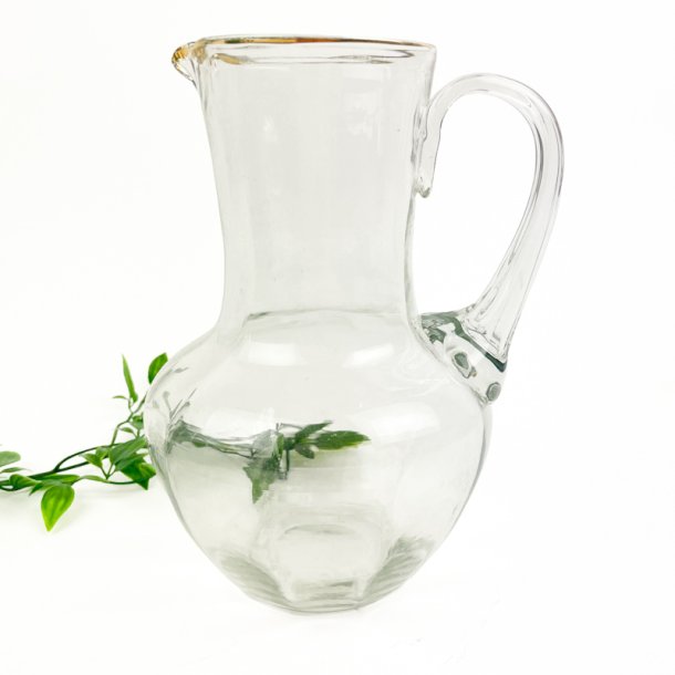 Vintage glaskande med guldkant